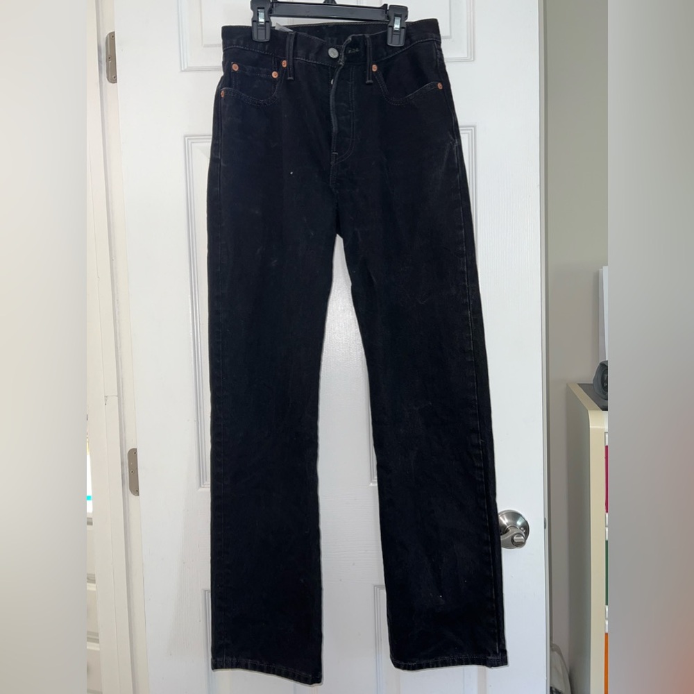 Levis Button Up Black Denim Jeans